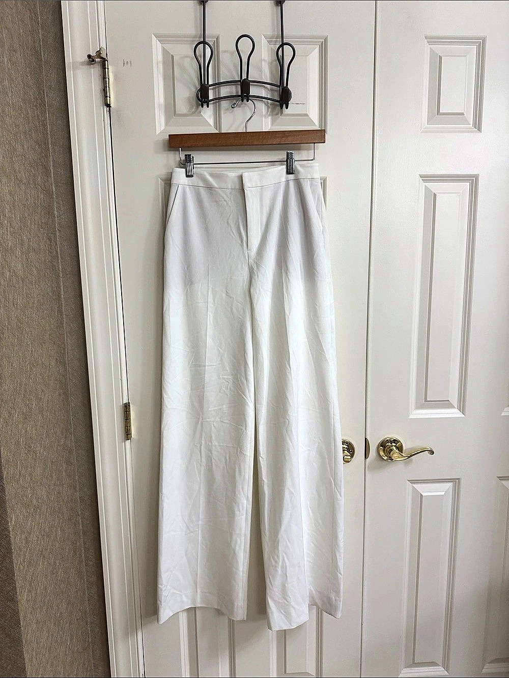 L'AGENCE Livvy Straight Leg Trouser Wide Leg White Size 2